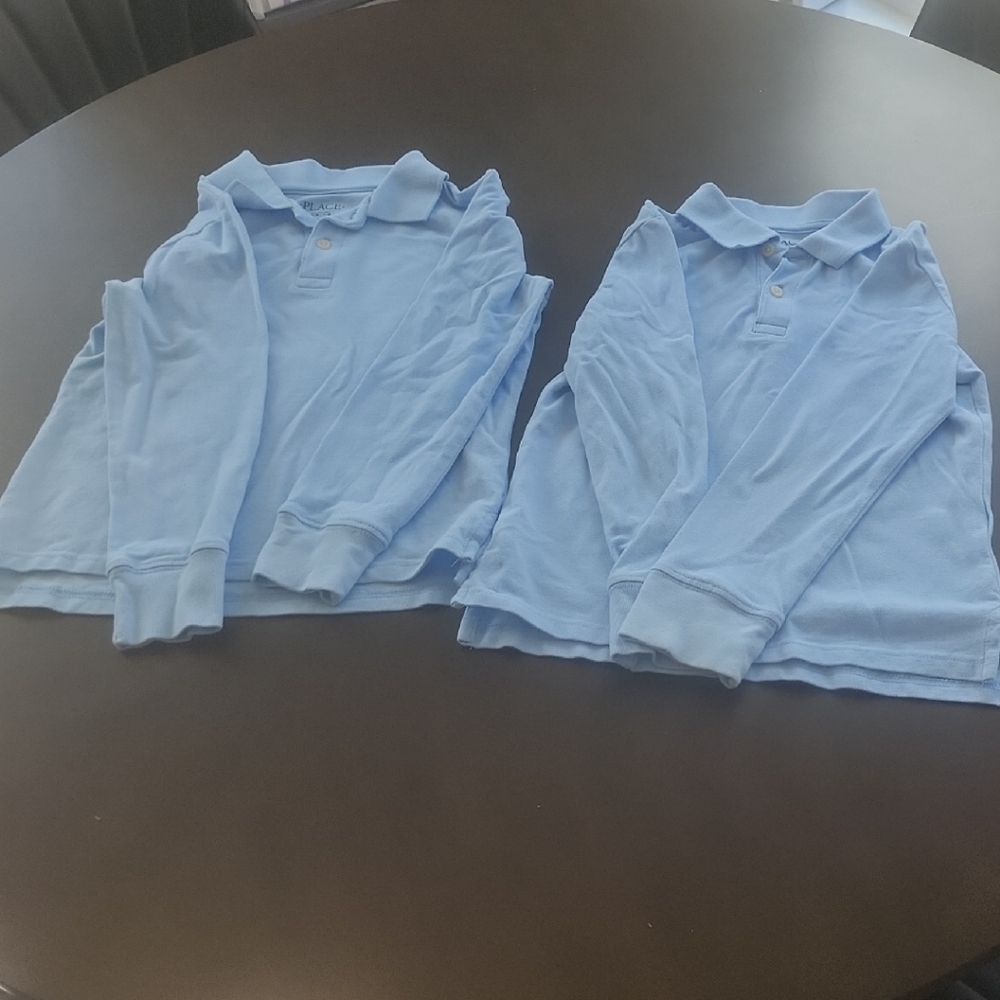 The Children's Place Light Blue Polo Tops